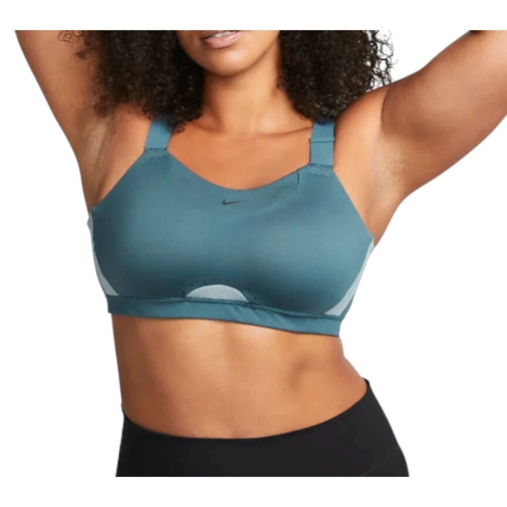 NIKE Dri-Fit Alpha High-Support Padded Adjustable Sports Bra Dark Teal Size XS